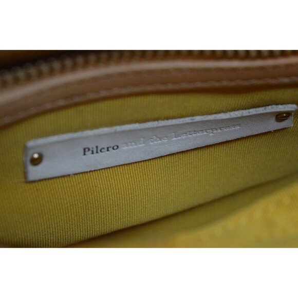 Anthorpologie Pilcro & The Letterpress Orange Beige Gray Crossbody Bag Buckle St - Picture 2 of 11